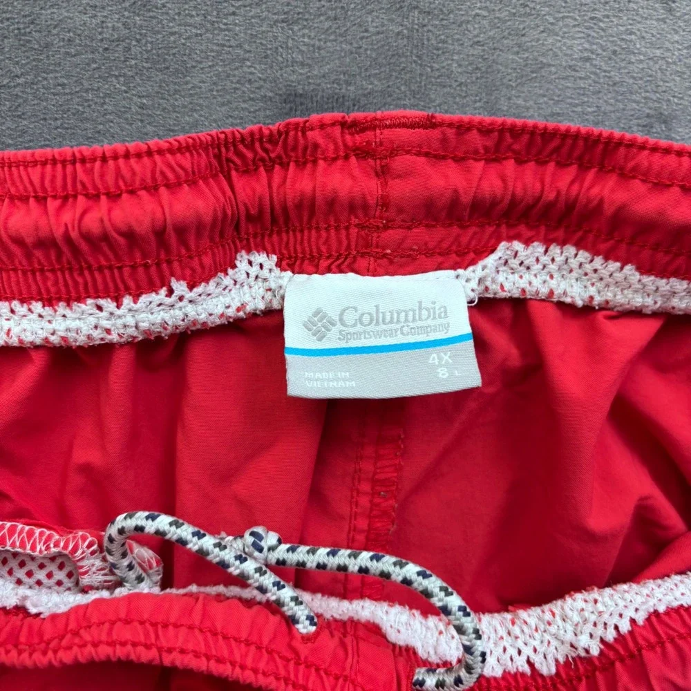 Columbia PFG Backcast III Water Shorts Mens 4X Red Mesh Lined Nylon Swim Trunks